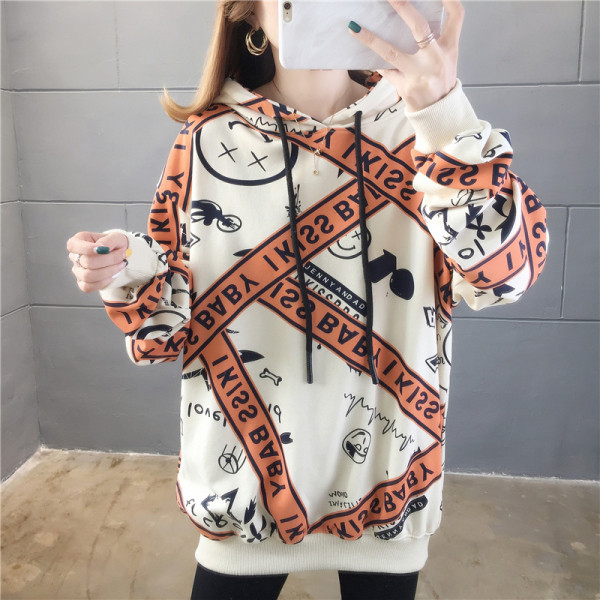 Modernus moteriškas megztinis su gobtuvu – platus modelis