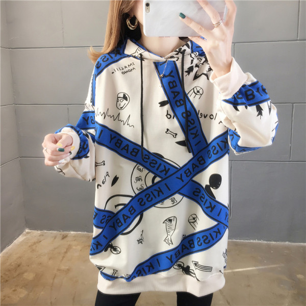 Modernus moteriškas megztinis su gobtuvu – platus modelis