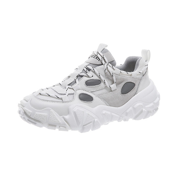 NAUJAS moteriškų šiuolaikiškų kedų modelis su raišteliais ir grubiu padu