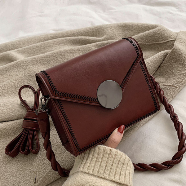 Öko-nahast moodne metallist kinnitusega naiste kott