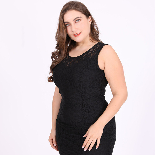 Elegantiška trumpa moteriška suknelė su plačiais petnešėlėmis ir nėriniais