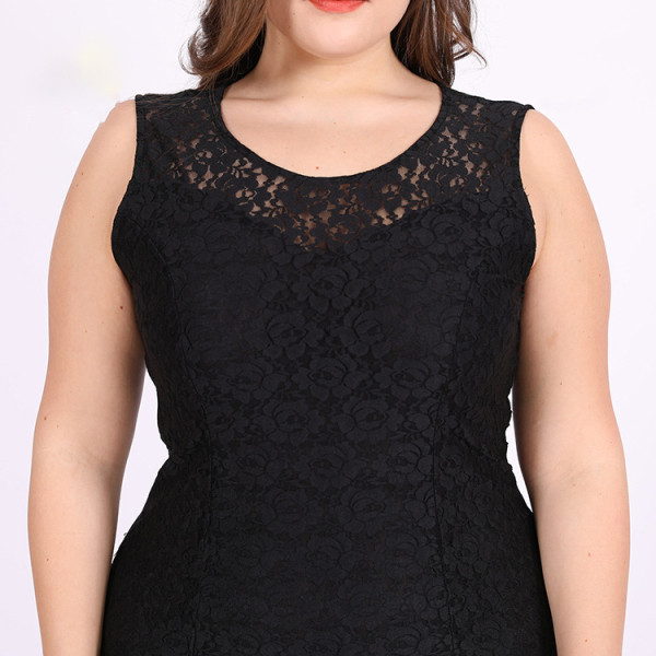 Elegantiška trumpa moteriška suknelė su plačiais petnešėlėmis ir nėriniais