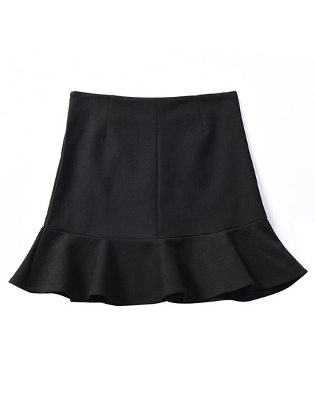 Stilingas moteriškas sijonas su A linija ir aukštu juosmeniu