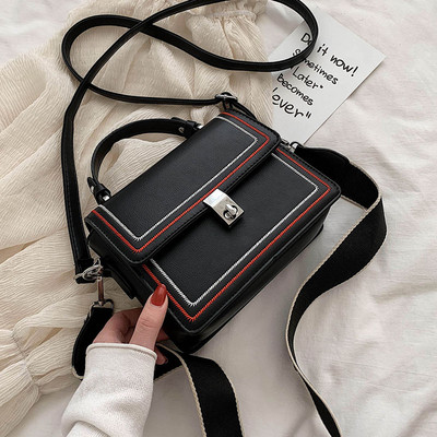 Moderna ženska torba od eko kože sa dugačkom tekstilnom ručkom