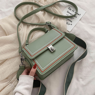 Moderna ženska torba od eko kože sa dugačkom tekstilnom ručkom