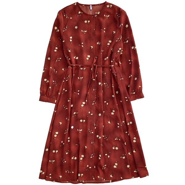 Rochie de dama de primavara cu lungime medie, model colorat si legaturi in talie