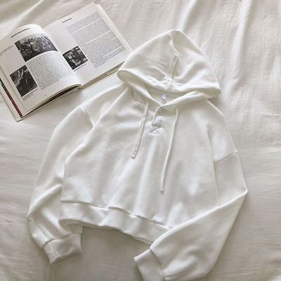 Nappali női pulóver sima modell kapucnival