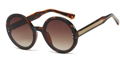 Įprasti apvalios formos moteriški akiniai nuo saulės