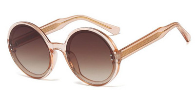 Įprasti apvalios formos moteriški akiniai nuo saulės