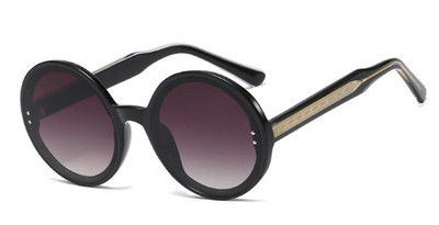 Įprasti apvalios formos moteriški akiniai nuo saulės