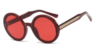 Įprasti apvalios formos moteriški akiniai nuo saulės