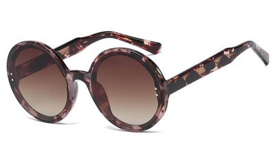 Įprasti apvalios formos moteriški akiniai nuo saulės