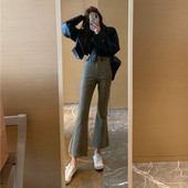 Moteriški džinsai aukštu juosmeniu Charleston tipo