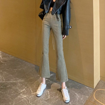 Moteriški džinsai aukštu juosmeniu Charleston tipo