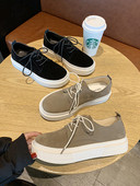 Tenisi casual dama confectionati din piele intoarsa ecologica