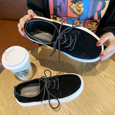 Tenisi casual dama confectionati din piele intoarsa ecologica