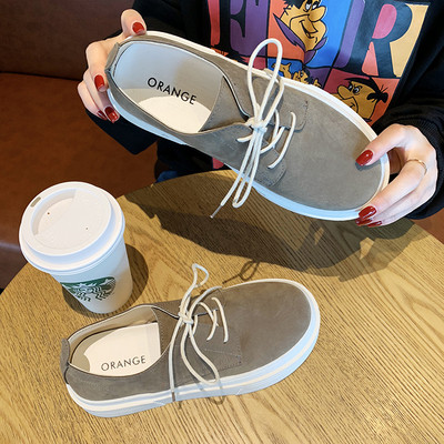 Tenisi casual dama confectionati din piele intoarsa ecologica