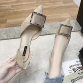 Ženske moderne cipele od eko brušene kože na tanku petu