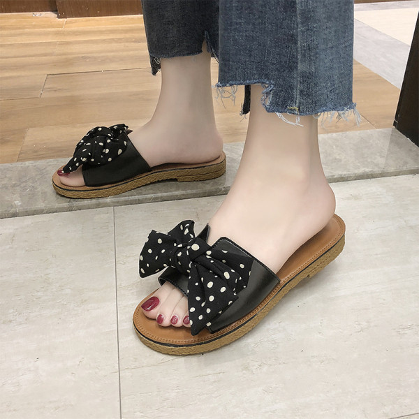 Ženske casual papuče s ravnim potplatom i trakom za plažu