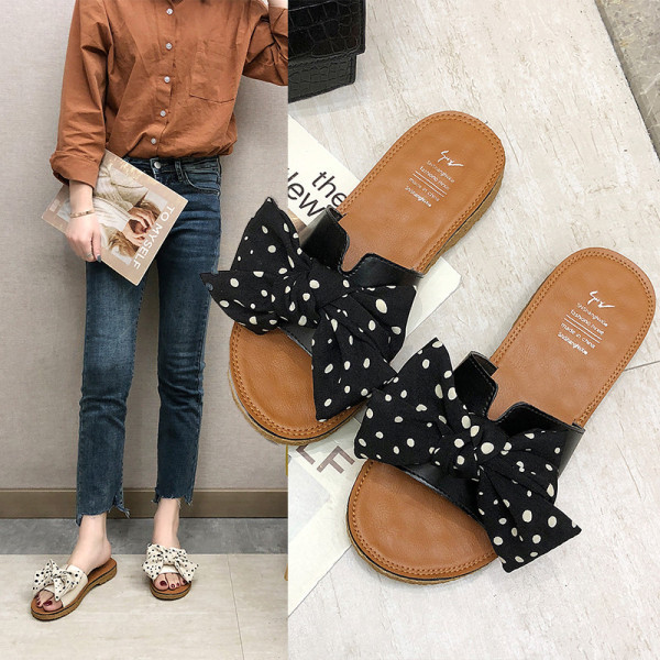 Ženske casual papuče s ravnim potplatom i trakom za plažu