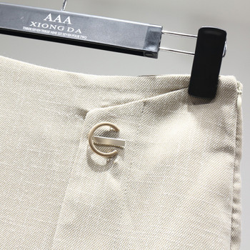 Fusta scurta dama cu talie inalta - model asimetric