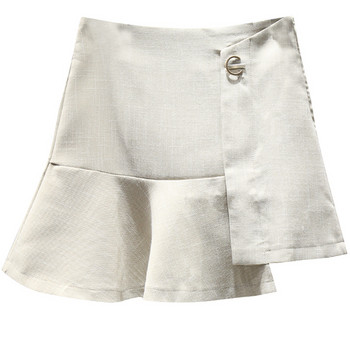 Fusta scurta dama cu talie inalta - model asimetric