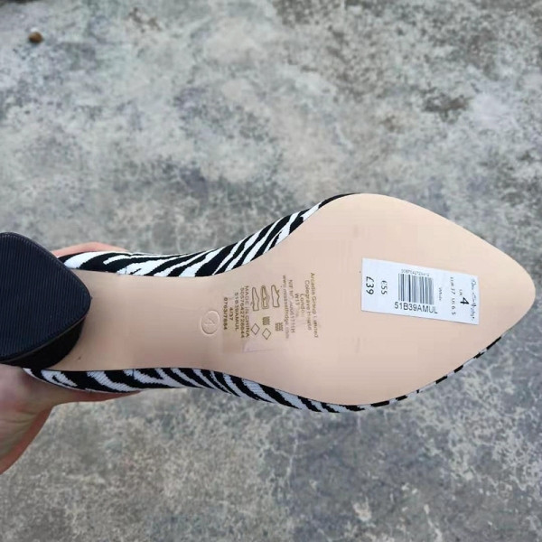 Cizme moderne de dama cu toc si imprimeu zebra