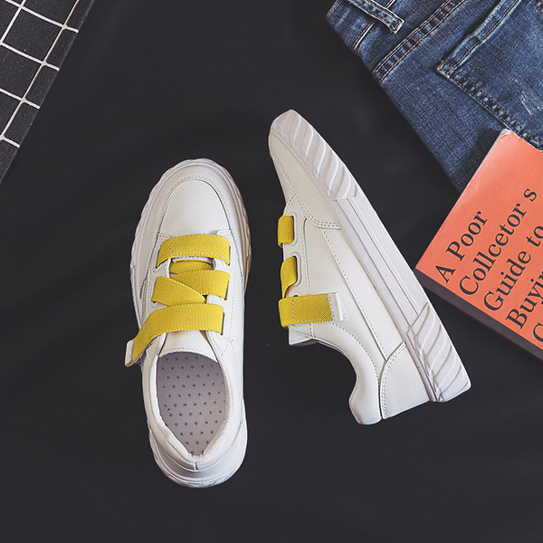 Adidasi casual dama cu talpa plate si autocolante