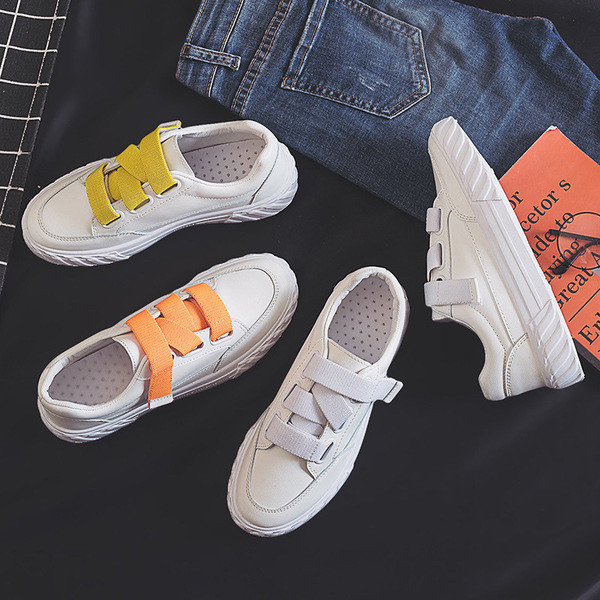 Adidasi casual dama cu talpa plate si autocolante