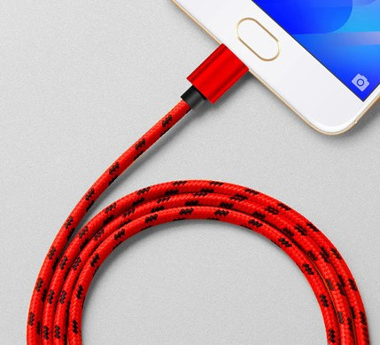 Tekstilinis greito įkrovimo C tipo USB laidas