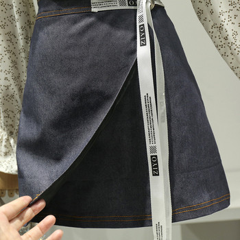 Модерна дамска къса пола с прехвърляне и висока талия