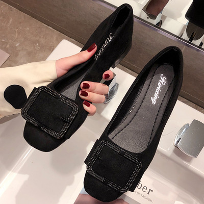 Pantofi casual dama cu toc gros de 4 cm