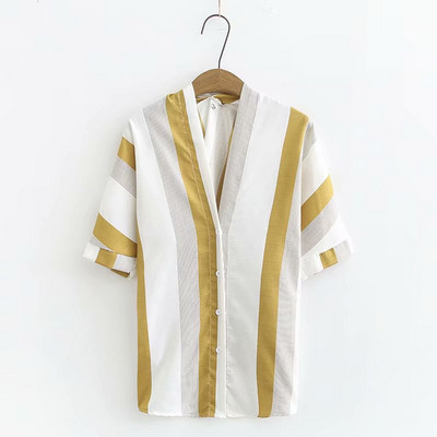 Cămașă modernă de damă cu mâneci 3/4 și decolteu adânc