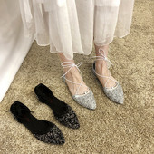 Ležerne ženske cipele s vezicama i sjajnim česticama