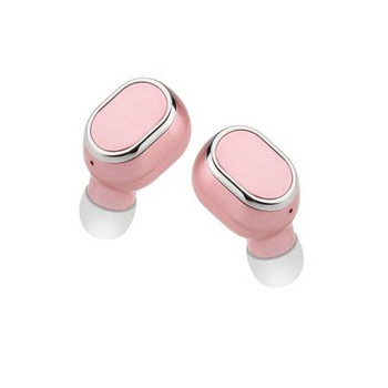 Безжични Earbuds слушалки модел TWS18 с powerbank, Bluetooth версия 5.0 + EDR, Стерео звук - розов цвят