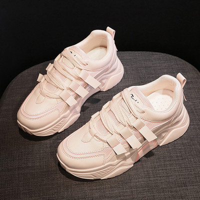 Moteriški sportiniai ir laisvalaikio sportbačiai su spalvingais kaklaraiščiais