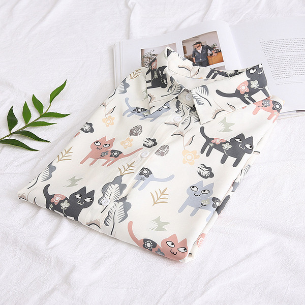 Camasa de dama model nou cu guler si imprimeu clasic