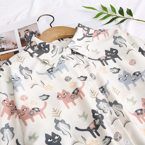 Camasa de dama model nou cu guler si imprimeu clasic