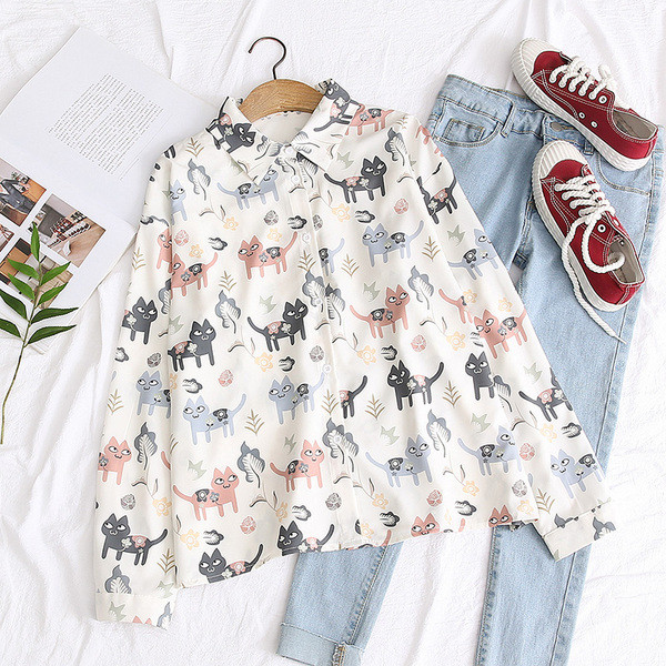 Camasa de dama model nou cu guler si imprimeu clasic