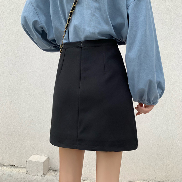 Модерна дамска пола с висока талия и връзки