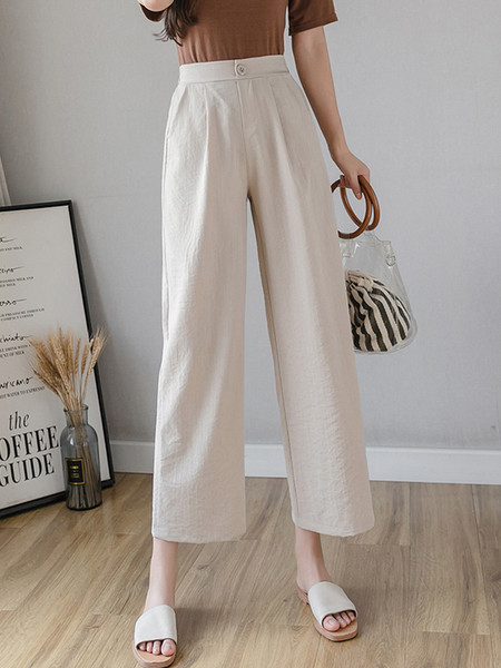 Moteriškos aktualios kelnės platus modelis su kišenėmis