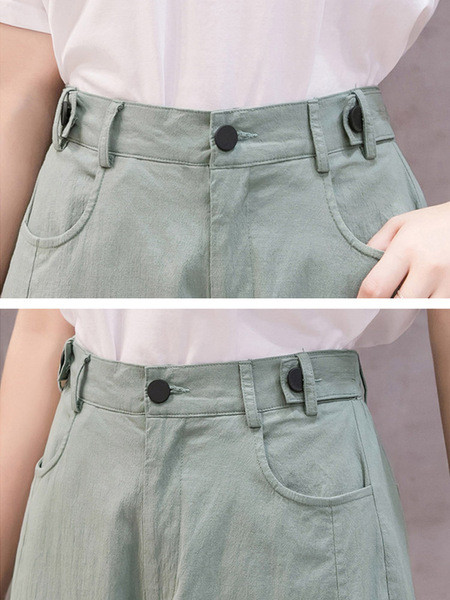 Moteriškos laisvalaikio kelnės 9/10 ilgio aukštu juosmeniu