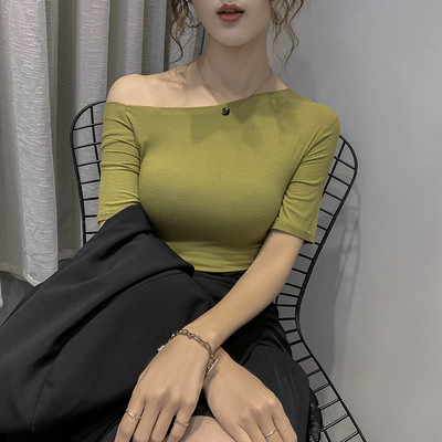 Moteriška laisvalaikio ilga palaidinė su 3/4 rankovėmis