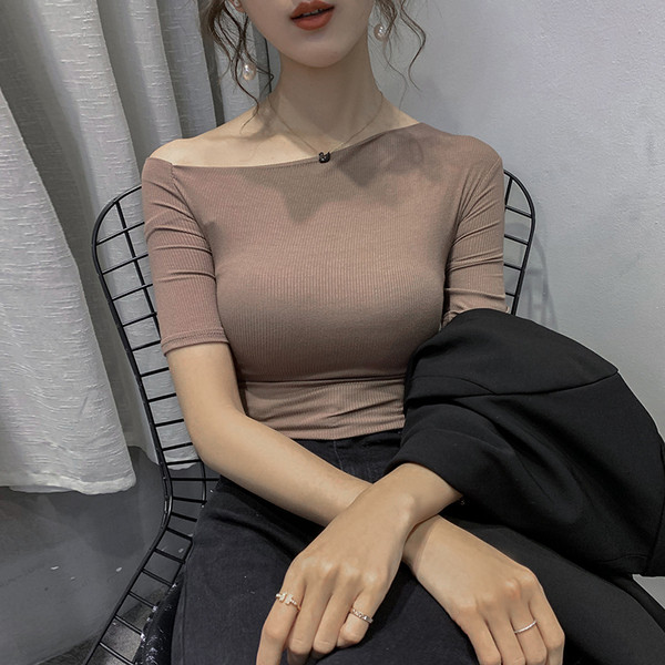 Moteriška laisvalaikio ilga palaidinė su 3/4 rankovėmis