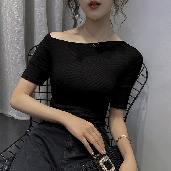 Moteriška laisvalaikio ilga palaidinė su 3/4 rankovėmis