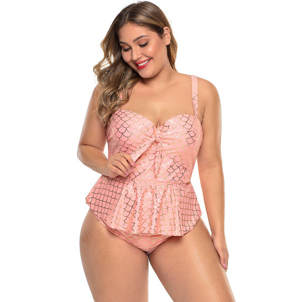 Veliki kupaći kostim s naramenicama i sjajnim efektom