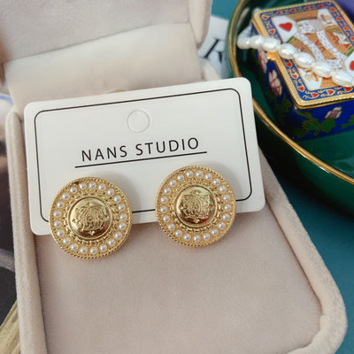 Cercei de dama din aur cu perle - doua modele