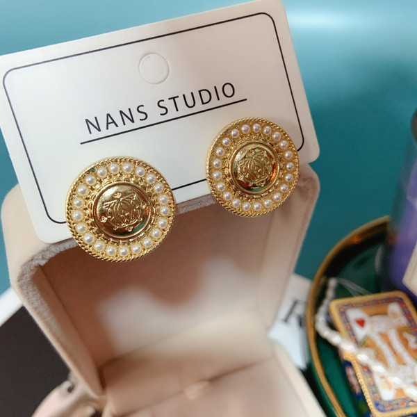 Cercei de dama din aur cu perle - doua modele