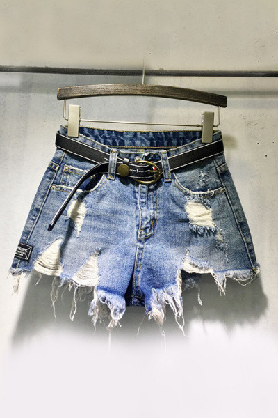 Hitid suvised naiste teksapüksid vööga