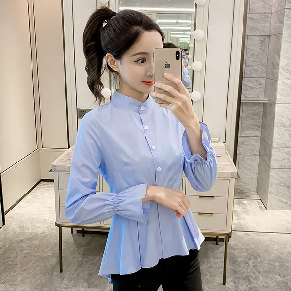 Camasa casual dama model asimetric si maneca lunga